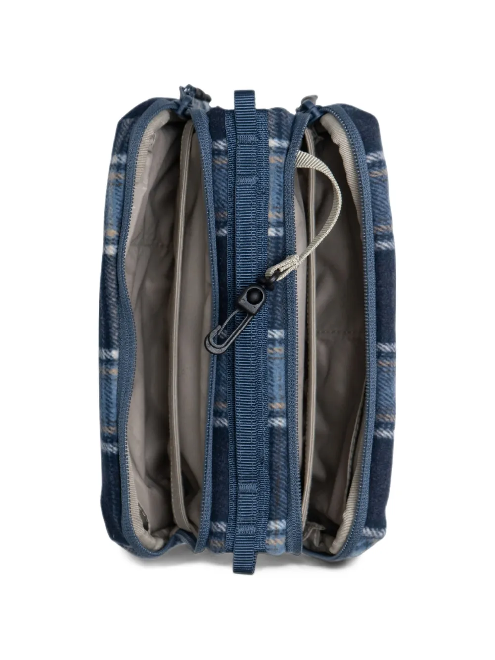 Topologie medium Bottle Sacoche check clutch bag Blauw