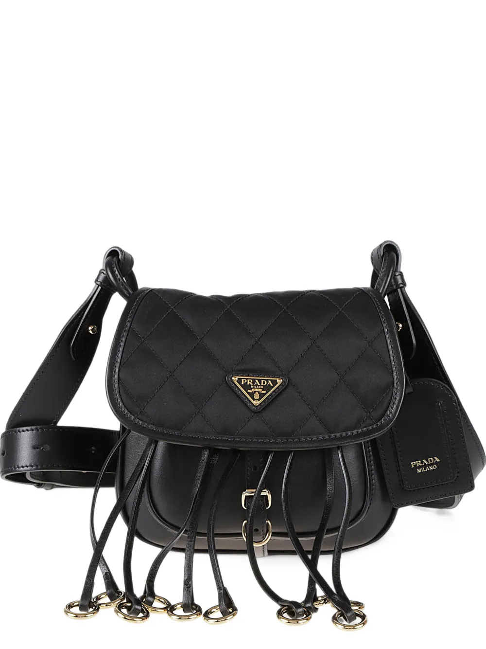 Prada Corsaire Re-Nylon and leather mini shoulder bag - Nero