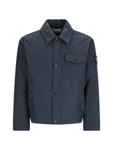 Stone Island logo-patch button-up jacket