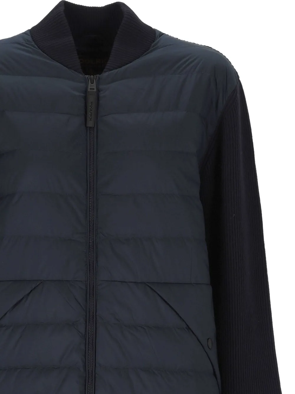 Woolrich quilted panelled jacket Blauw