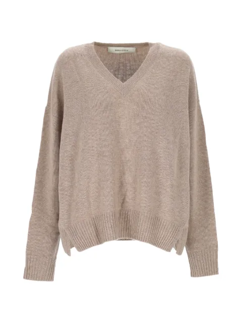 EMMA E GAIA V-neck dropped-shoulder sweater