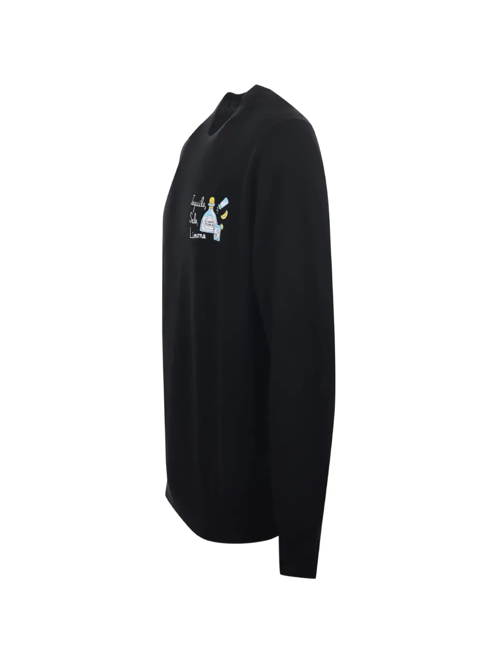 MC2 Saint Barth Heron embroidered crew-neck sweater Zwart