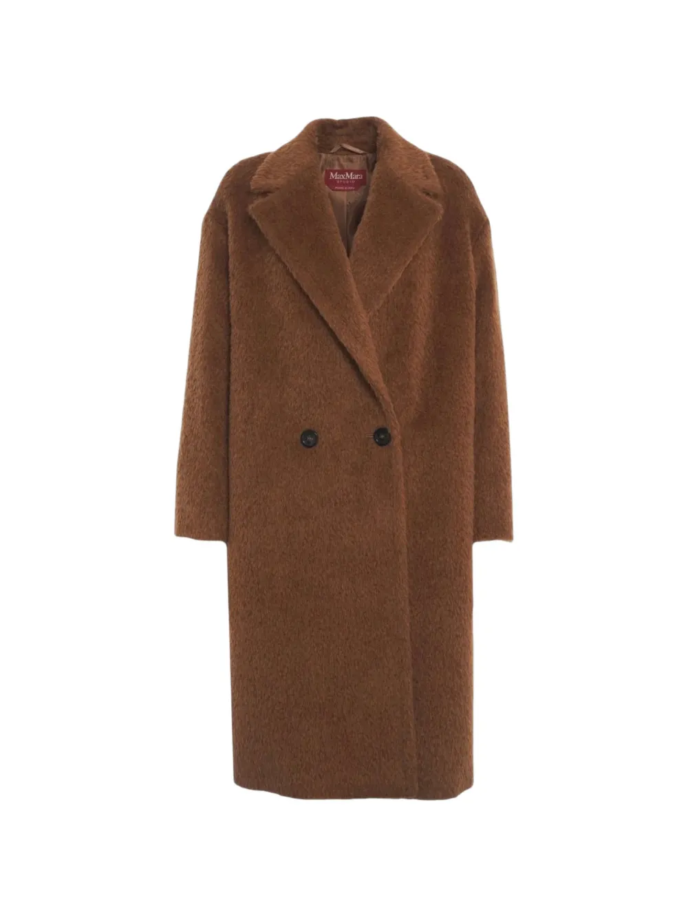 Max Mara notched-lapel double-breasted coat - Marrone