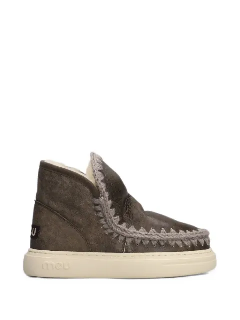 Mou crochet-trim ankle boots