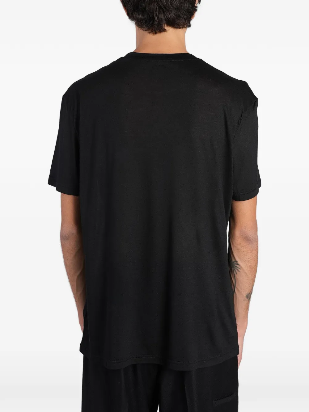 Low Brand T-shirt met ronde hals Zwart