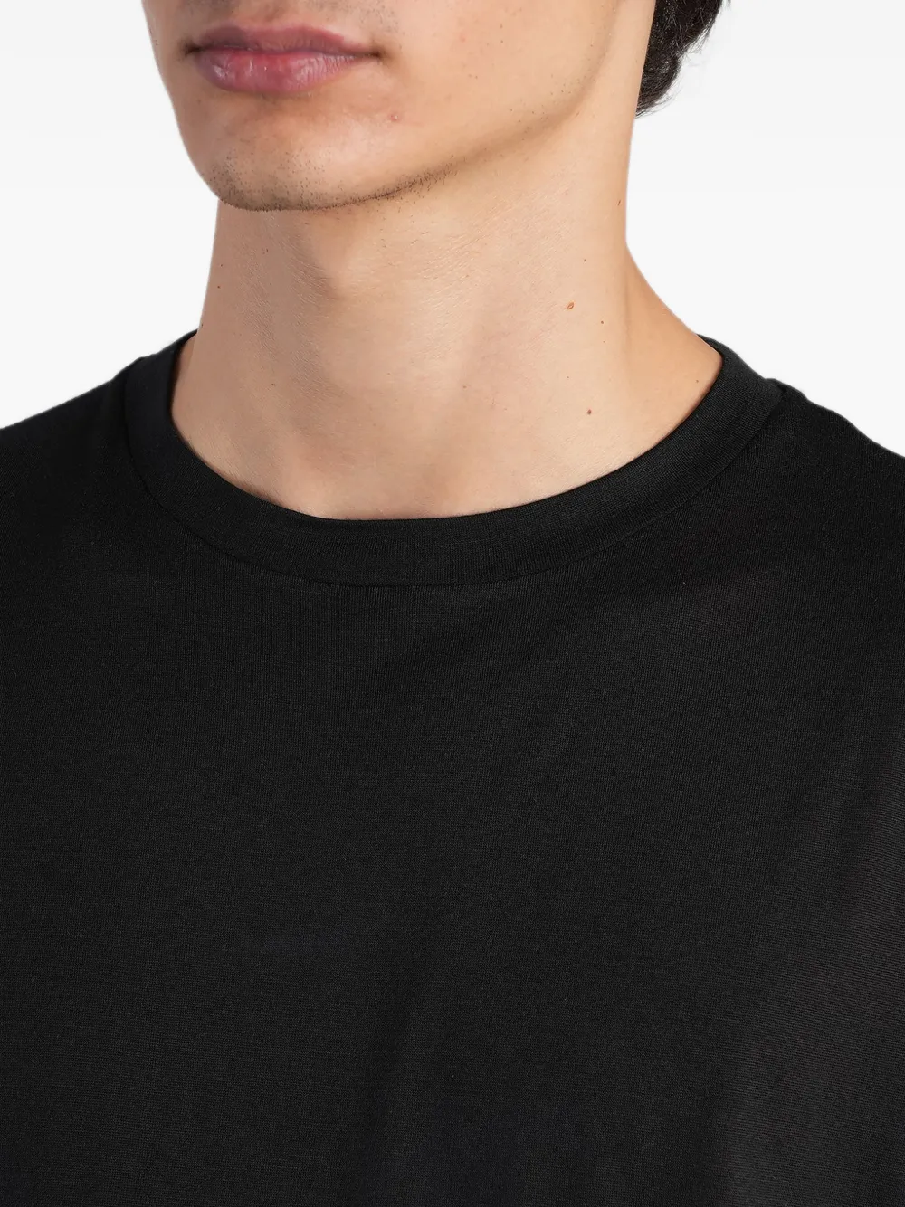 Low Brand T-shirt met ronde hals Zwart