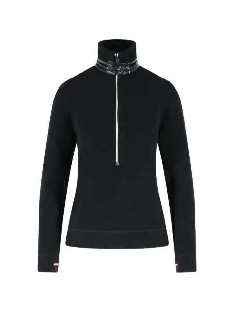 Moncler Grenoble padded-trim half-zip sweater