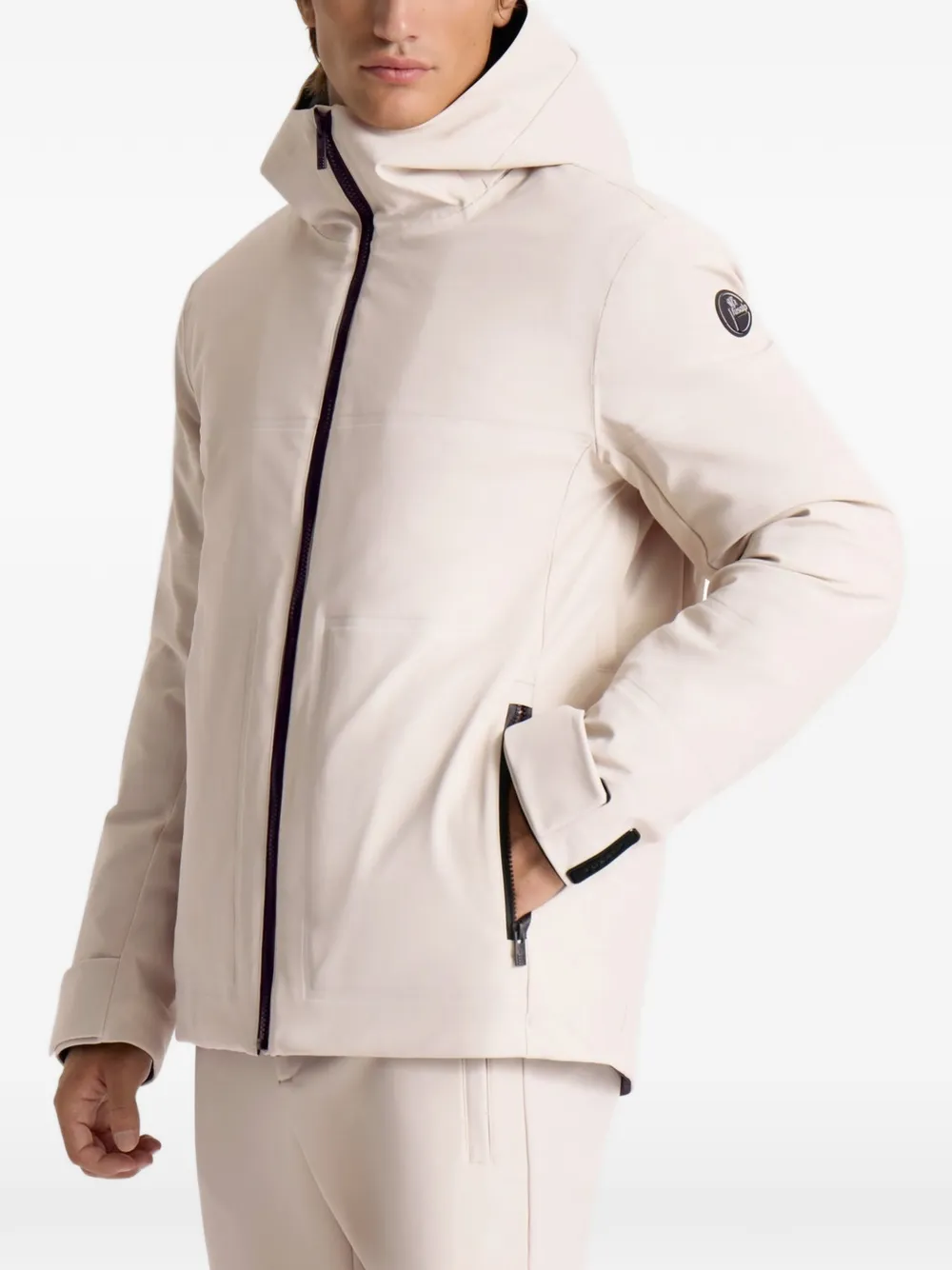 Fusalp softshell hooded ski jacket Beige