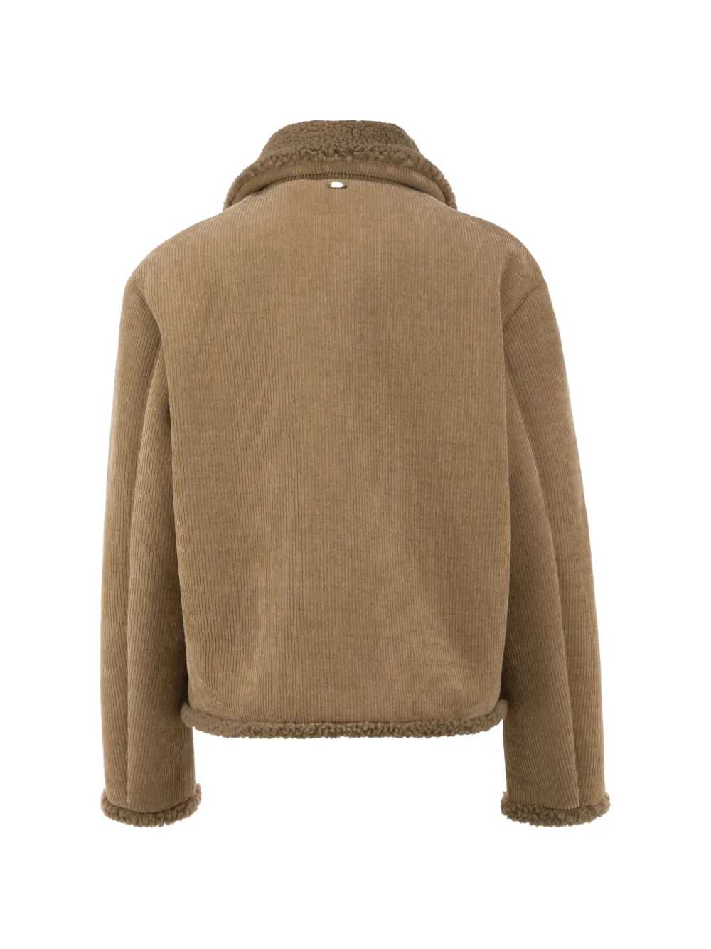 Herno corduroy-effect faux-shearling-trim jacket Bruin