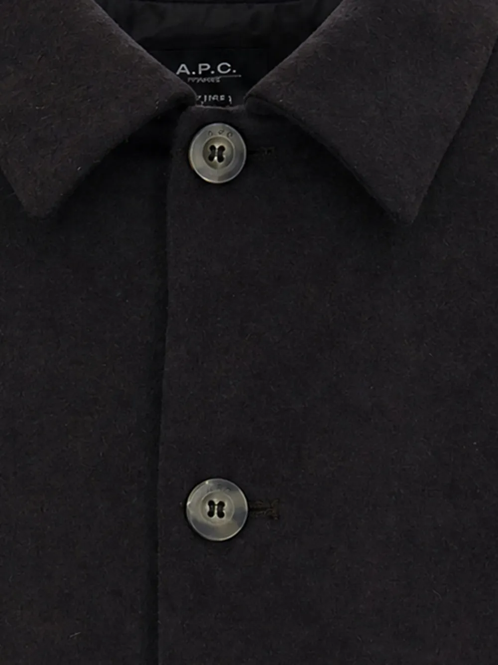 A.P.C. simple dark brown wool jacket Bruin