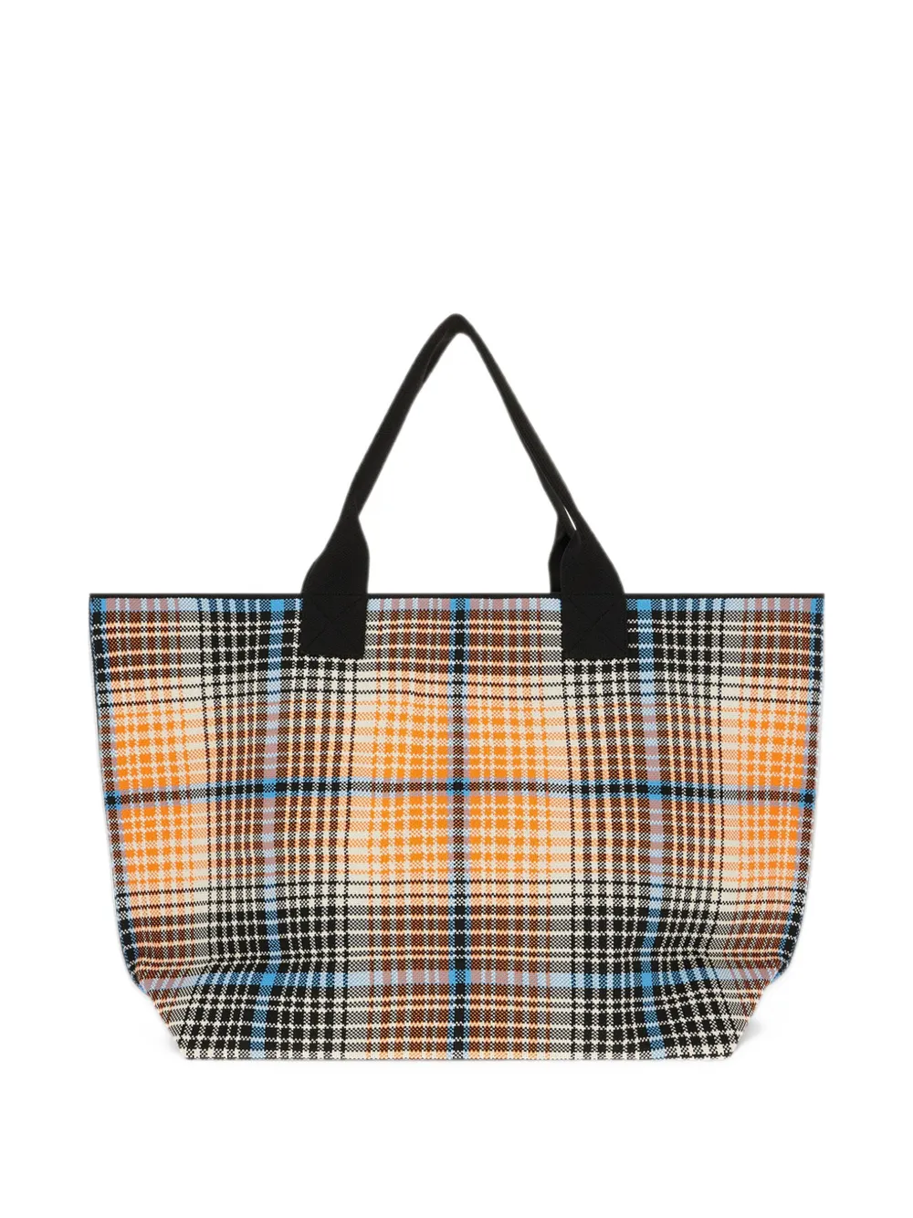 GANNI check-pattern tote bag Oranje