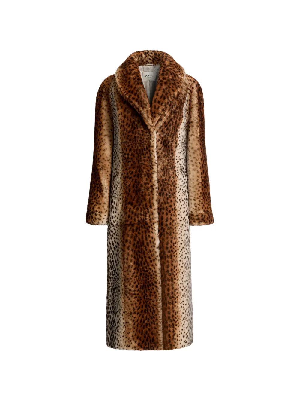 ducie Victoria leopard-print shearling coat - Brown