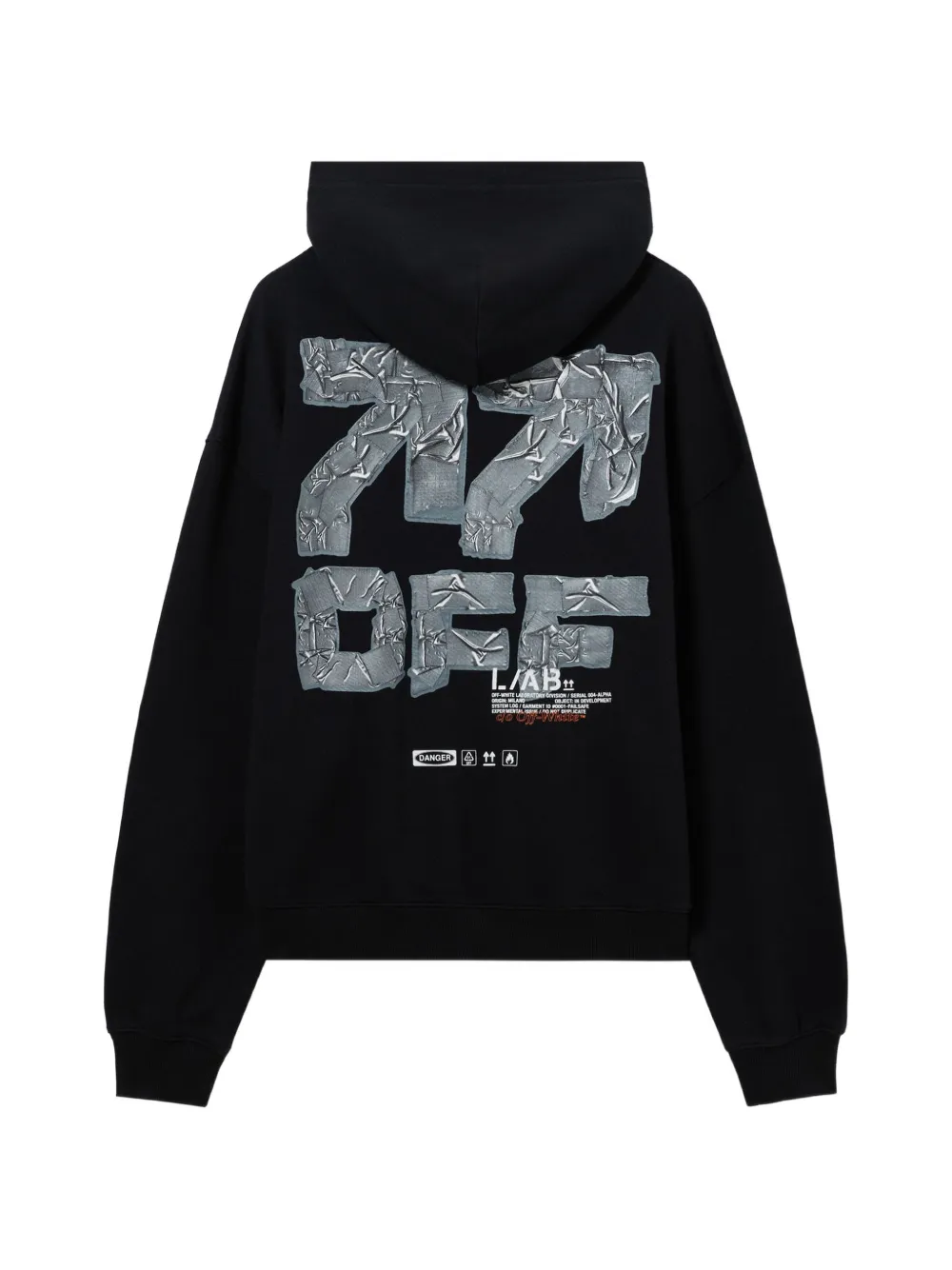 L ab c o Off-White Off Active Tape hoodie Zwart