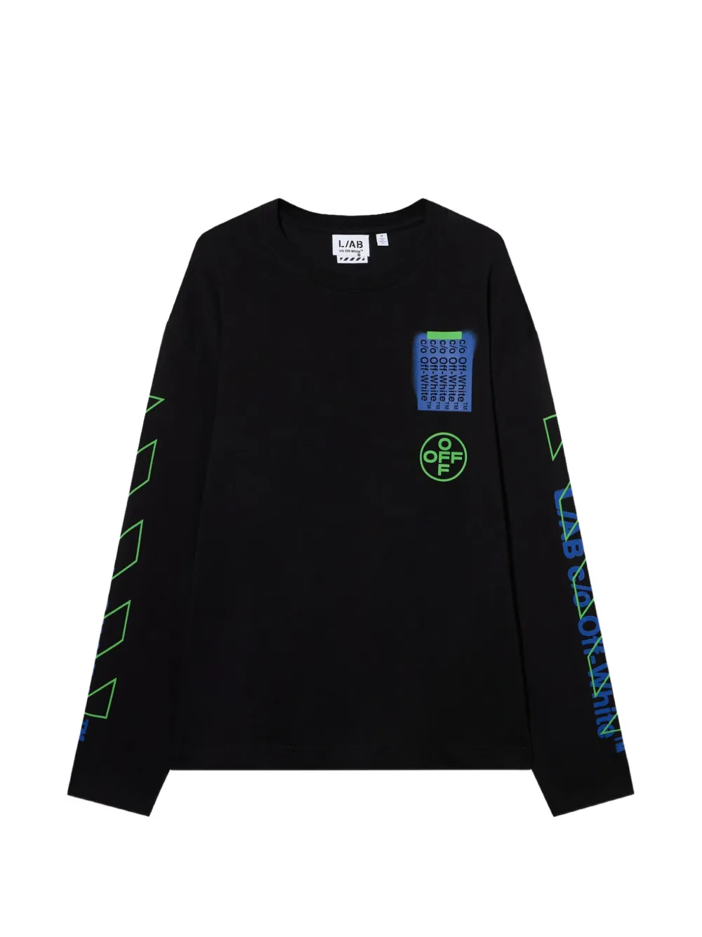 L ab c o Off-White Off Active long-sleeved T-shirt Zwart