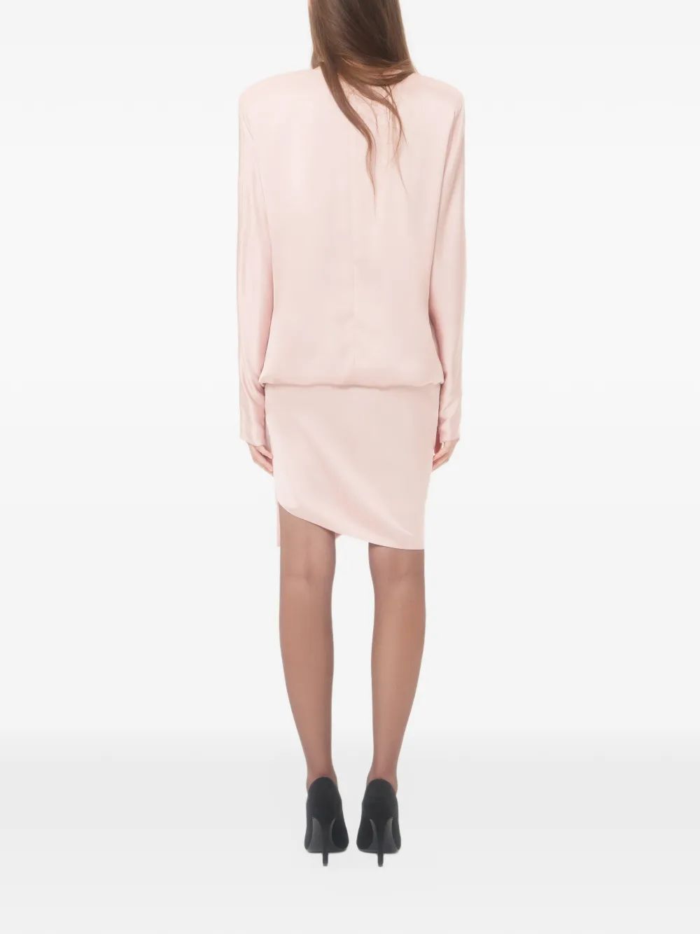 Valentino Garavani Jurk met gedrapeerd geknoopt detail en bloemapplicatie Roze