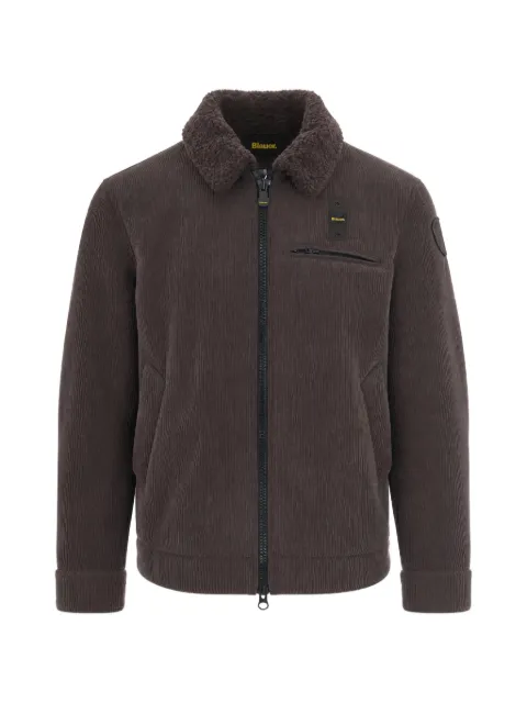 Blauer Fourth corduroy-effect fleece-collar jacket