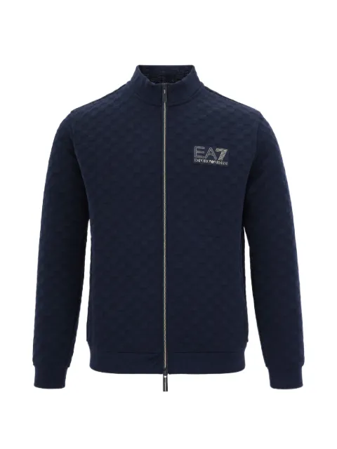 Ea7 Emporio Armani sudadera con parche del logo y cierre