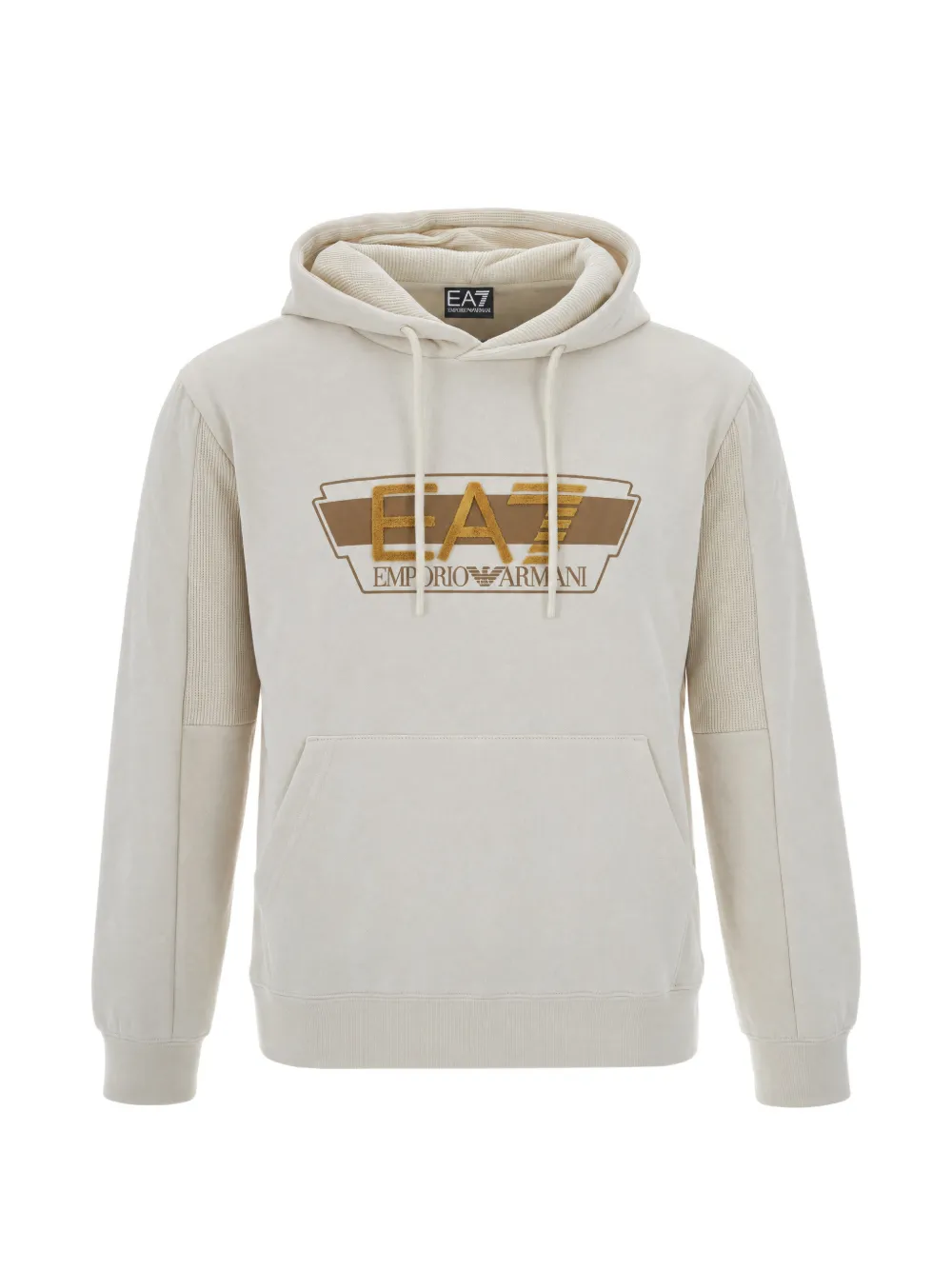 Ea7 Emporio Armani logo-patch hoodie - Toni neutri