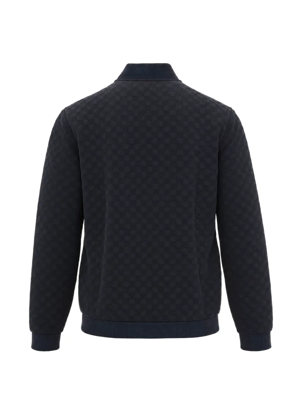 Ea7 Emporio Armani textured zip-up sweatshirt Zwart