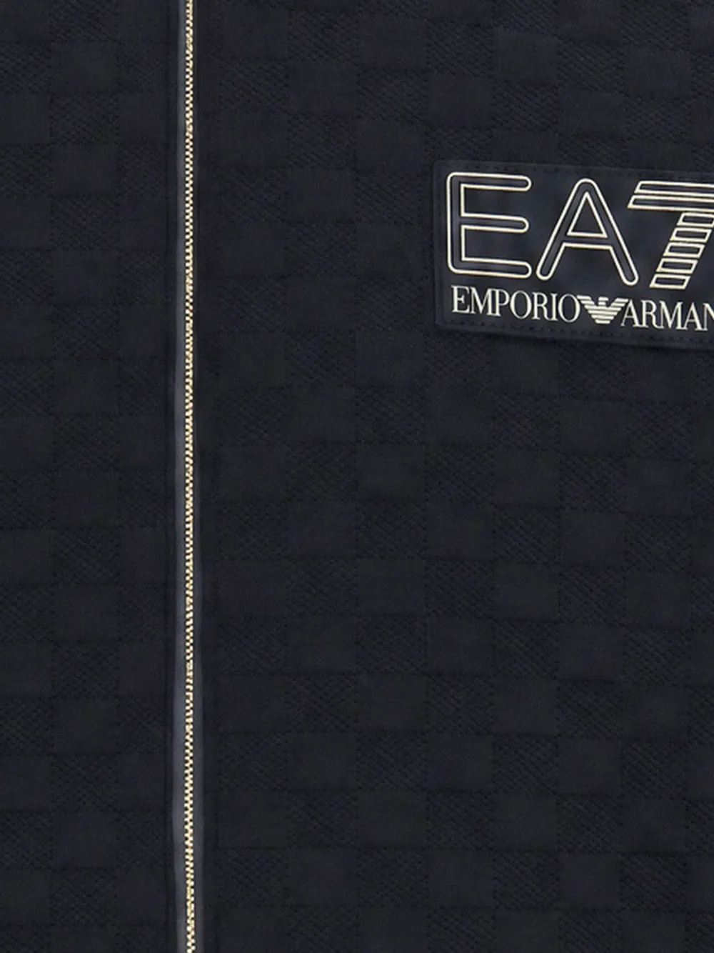Ea7 Emporio Armani textured zip-up sweatshirt Zwart