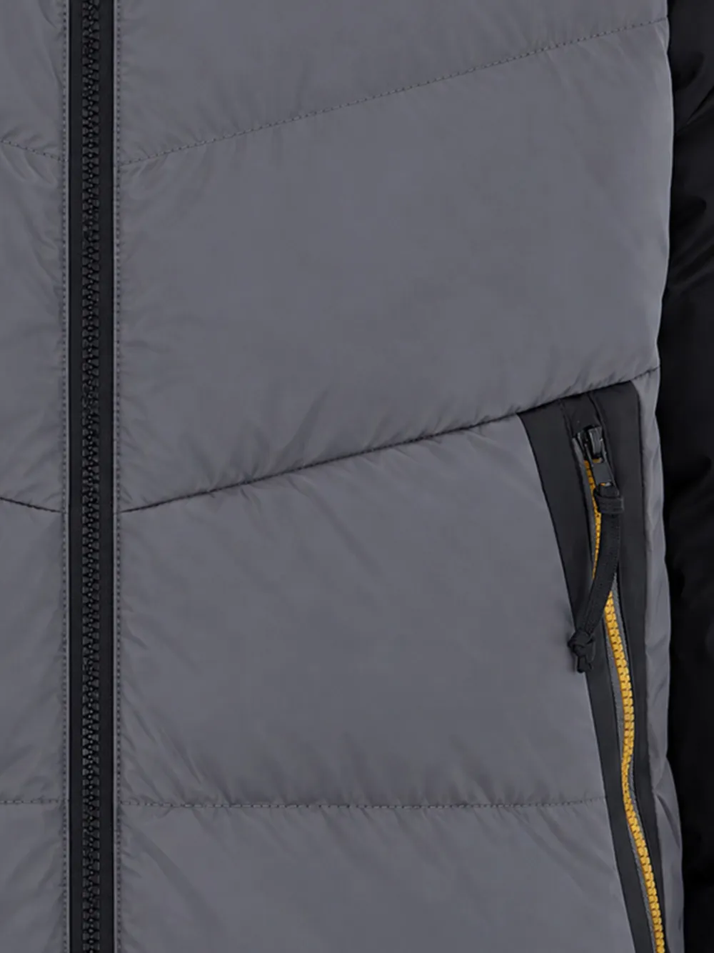 Ea7 Emporio Armani hooded quilted jacket Grijs
