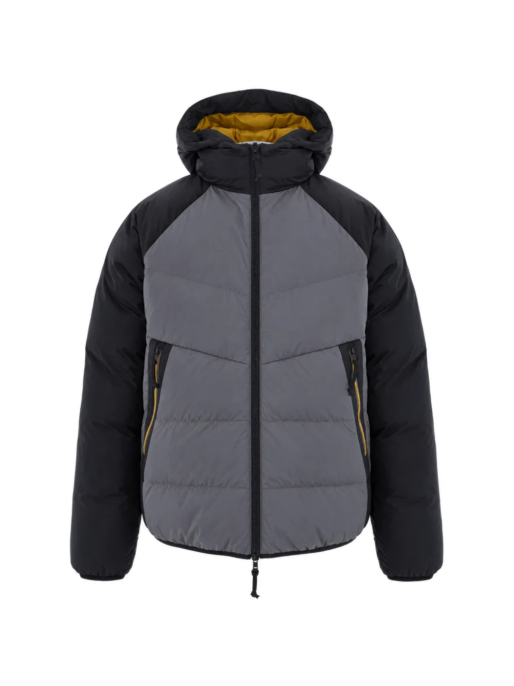 Ea7 Emporio Armani hooded quilted jacket Grijs