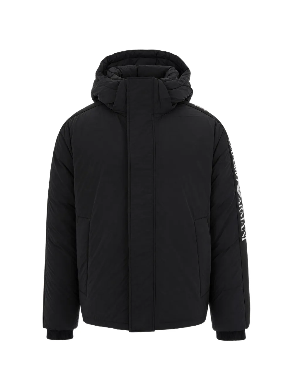 Ea7 Emporio Armani logo-print padded jacket - Black