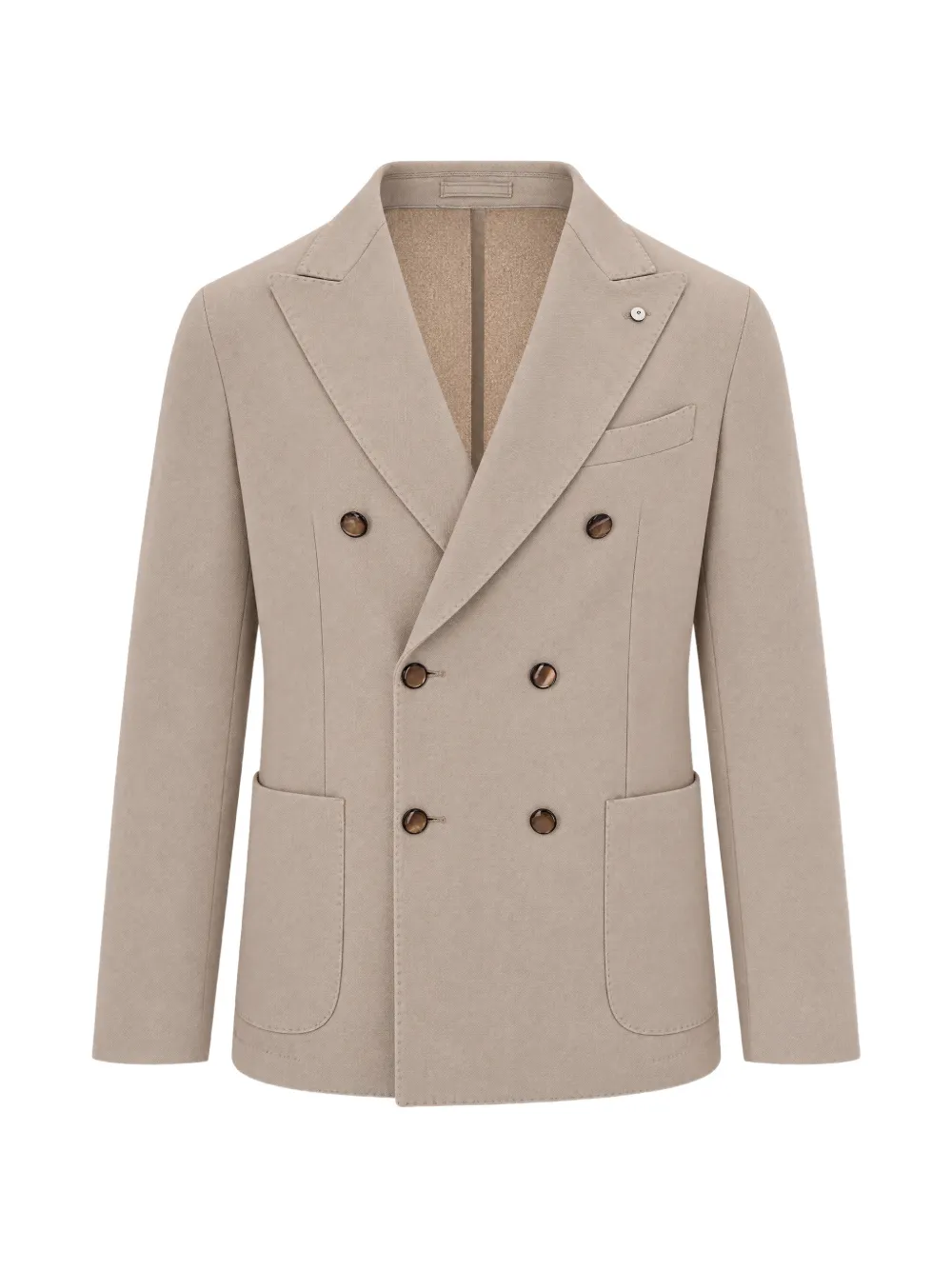 L.B.M. 1911 double-breasted peaked-lapel blazer - Neutrals