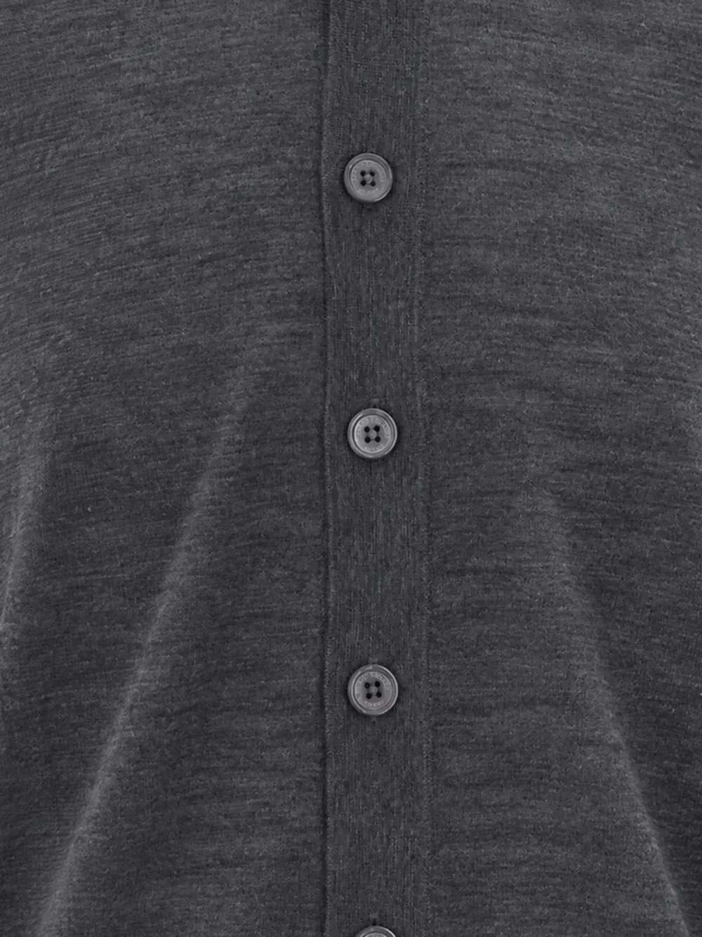 Paolo Pecora fine-knit wool button-up sweater Grijs