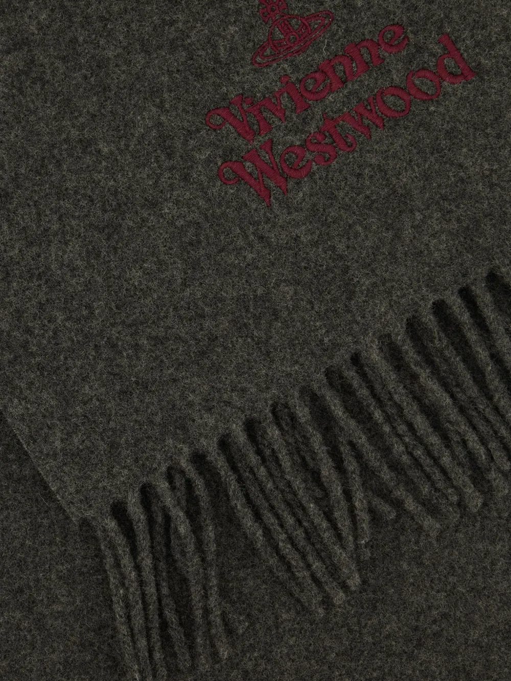 Vivienne Westwood Embroidered scarf Grijs