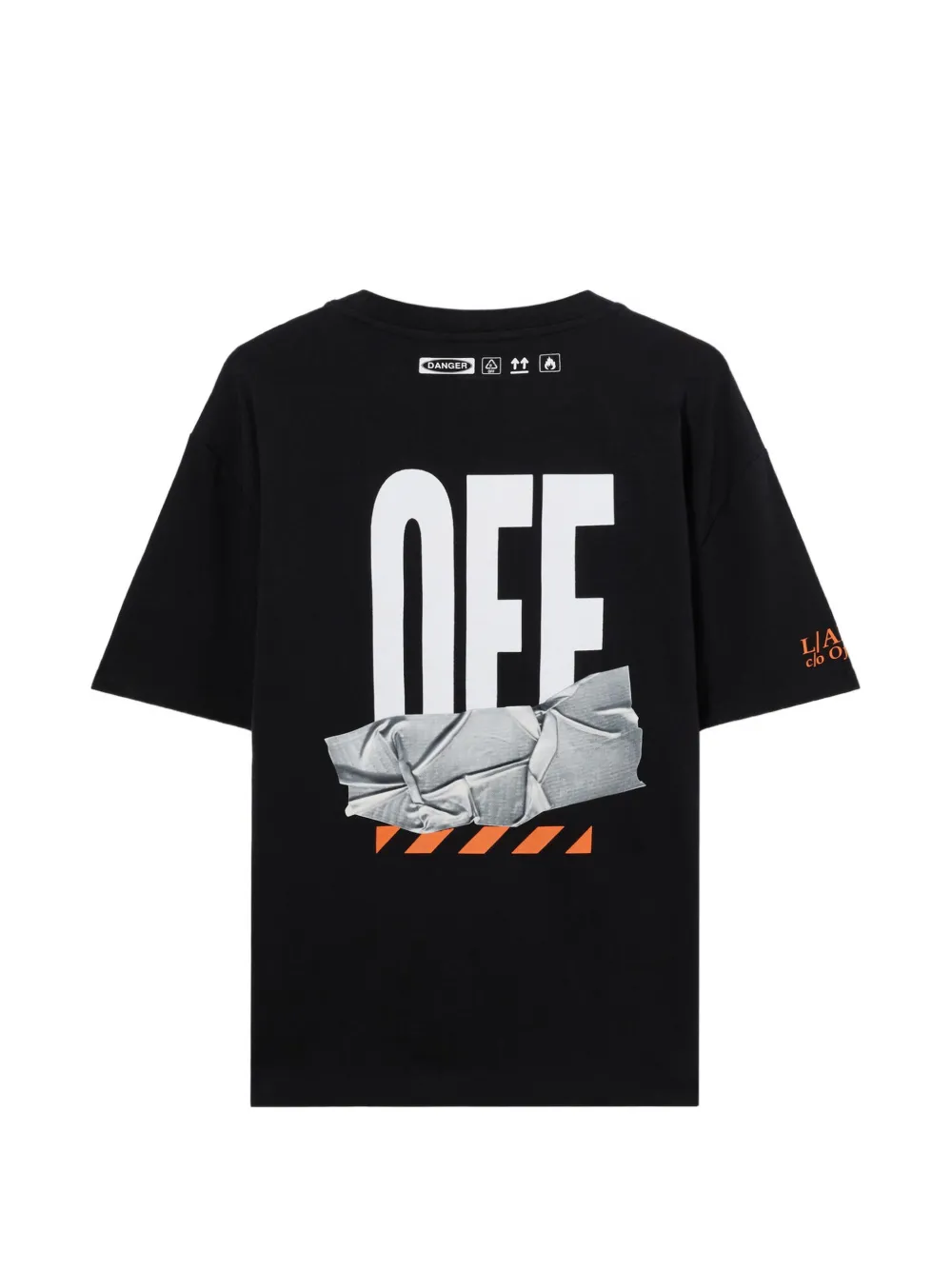 L ab c o Off-White Duct Tape graphic-print T-shirt Zwart