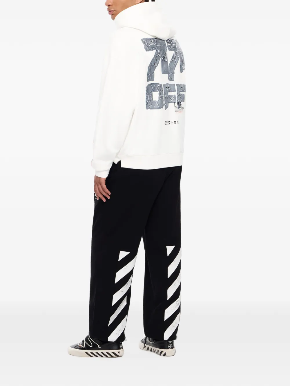 L ab c o Off-White Off Active Tape hoodie Wit