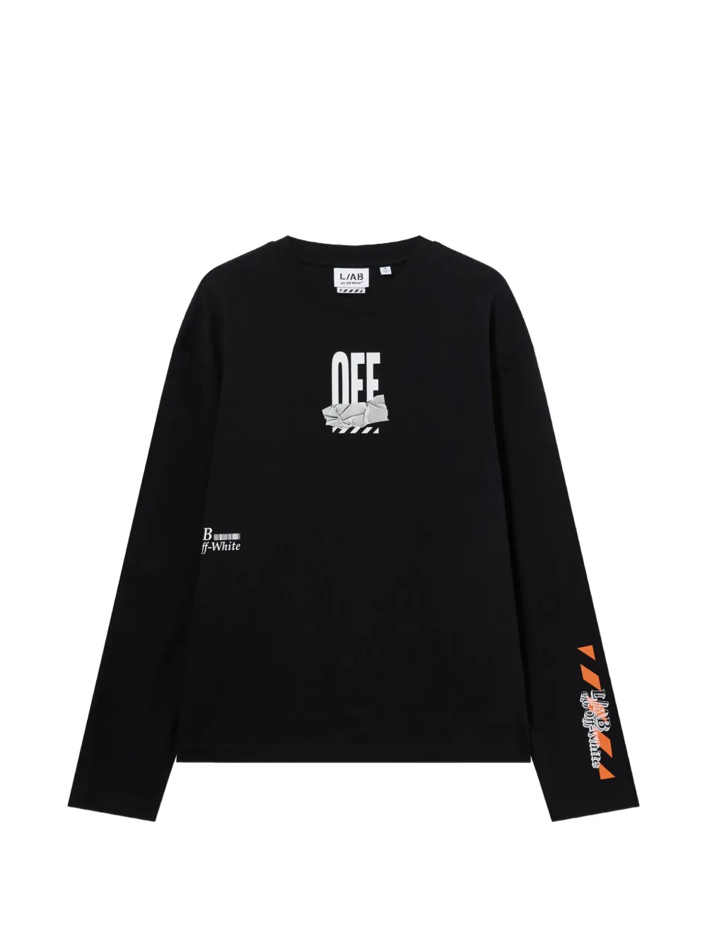 L ab c o Off-White Off Active Tape long-sleeve T-shirt Zwart