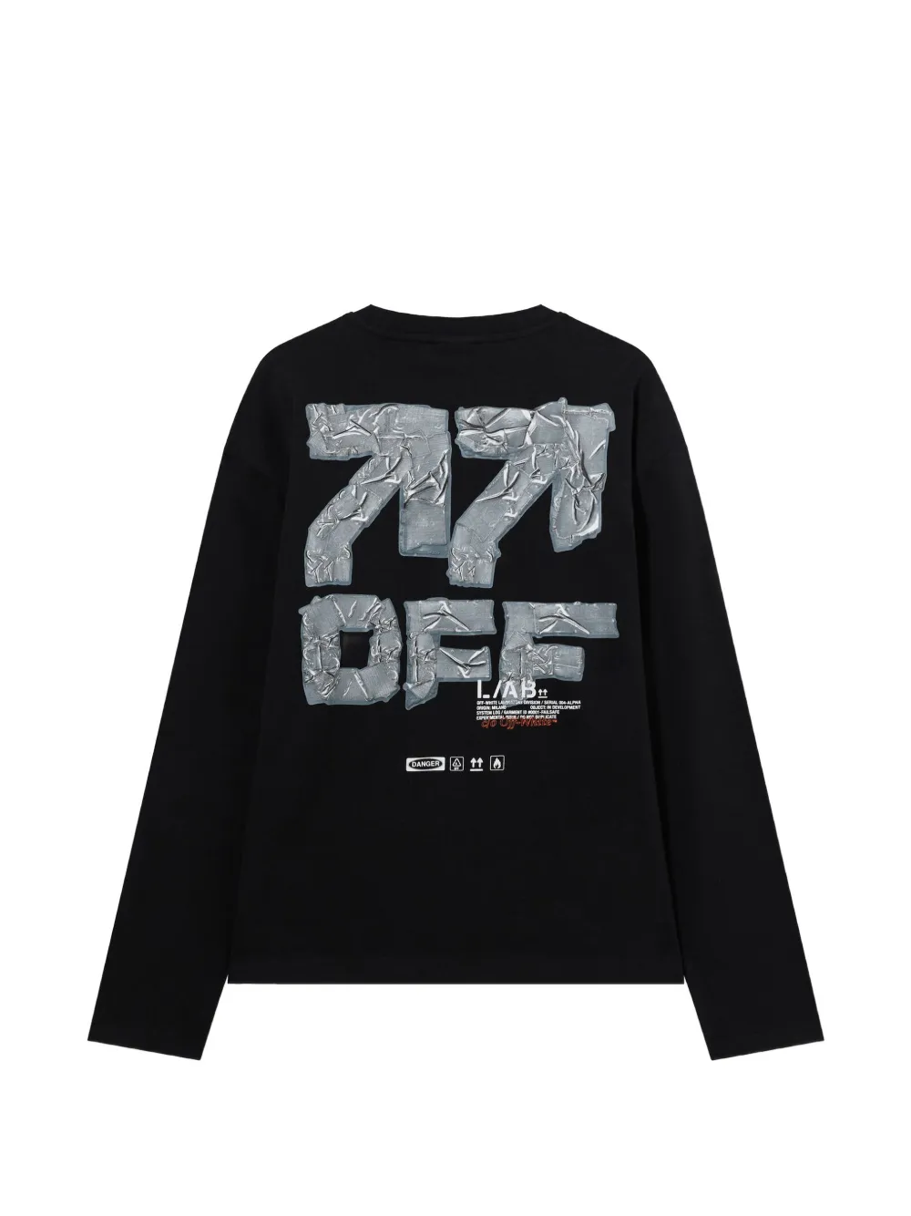 L ab c o Off-White Off Active Tape long-sleeve T-shirt Zwart