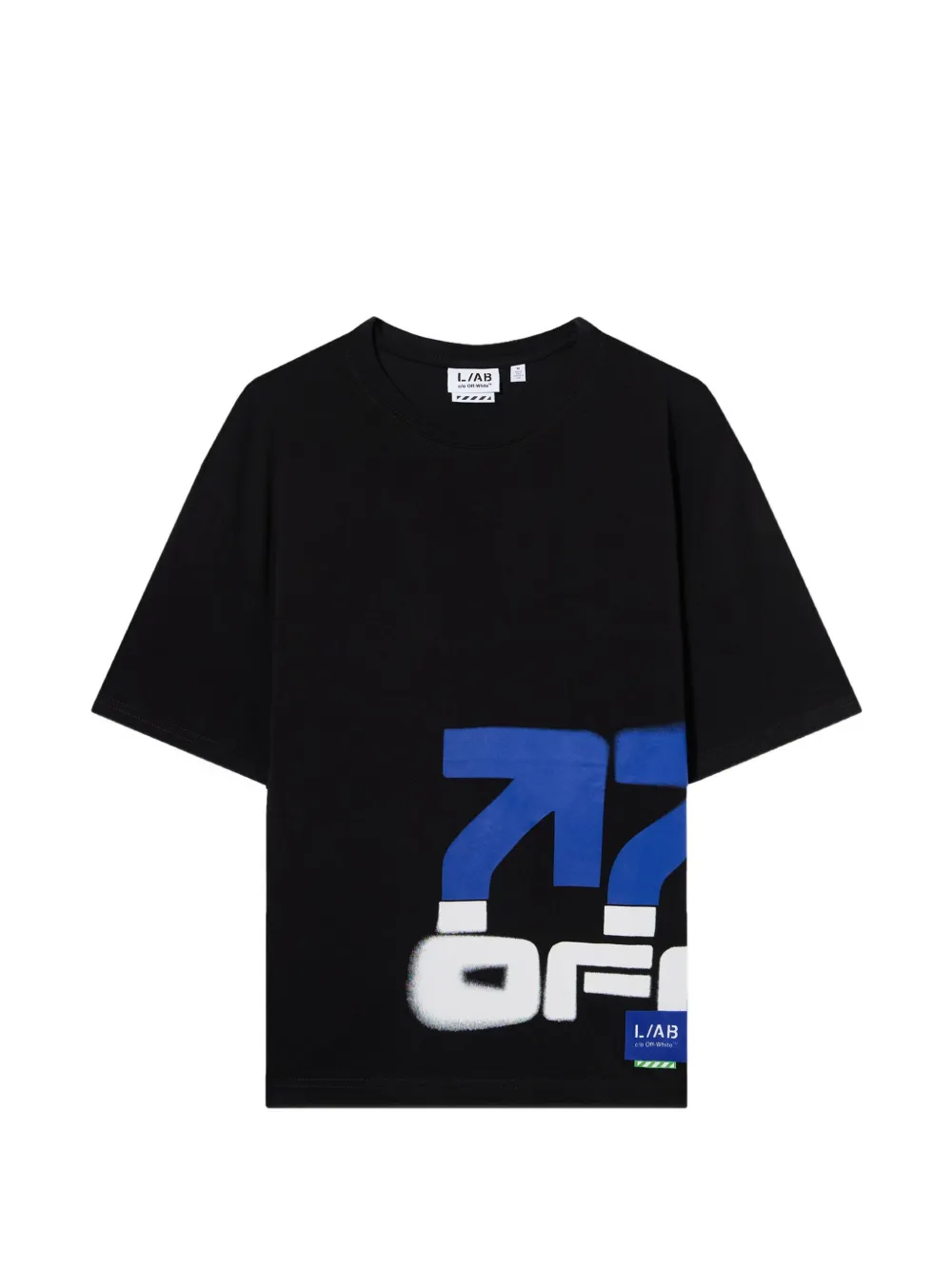 L ab c o Off-White Off Stacked T-shirt Zwart