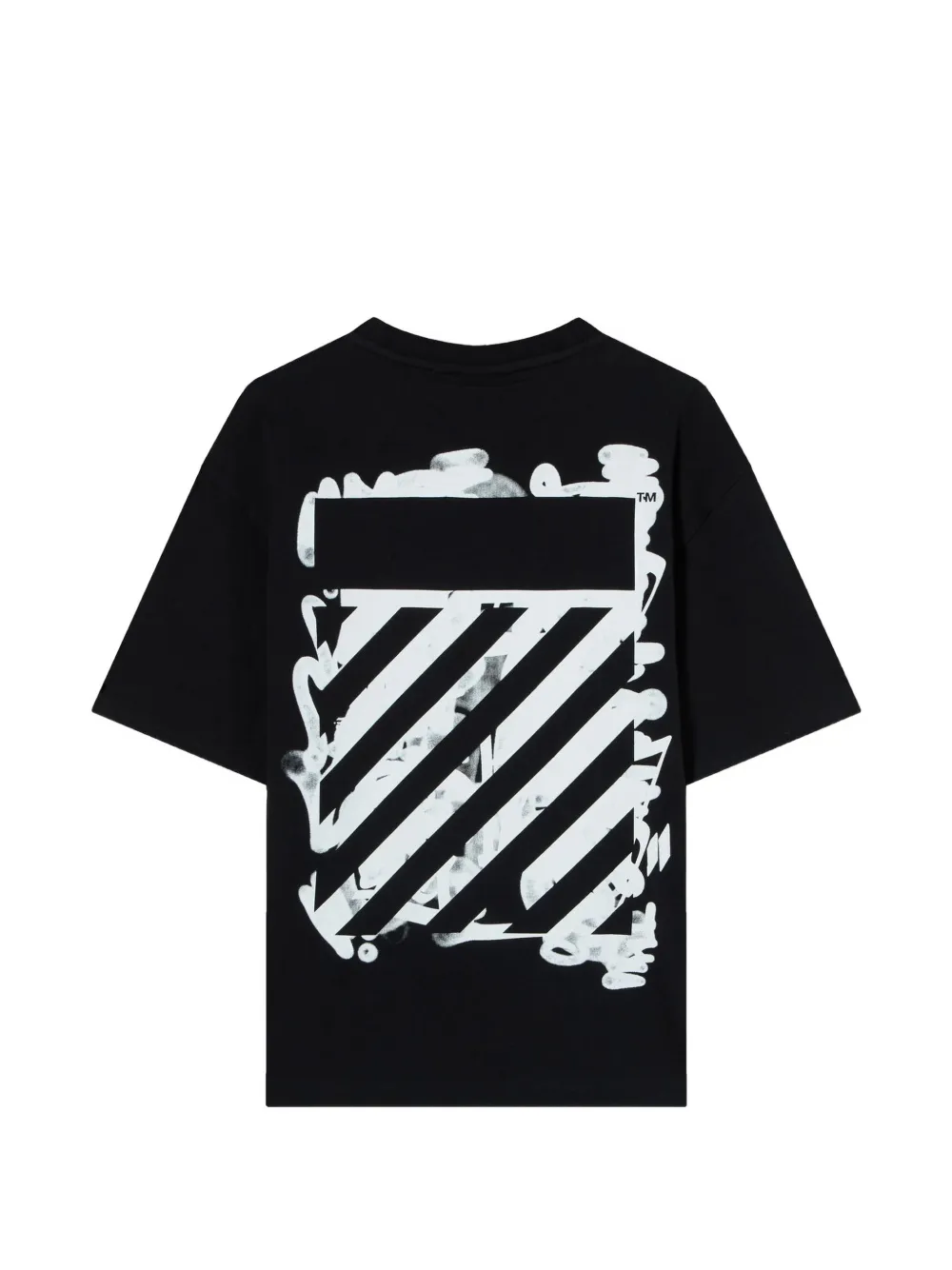 L ab c o Off-White Graffiti Diagonal T-shirt Zwart