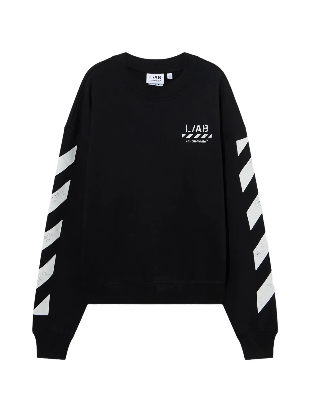 L ab c o Off-White Diagonals logo-print sweatshirt Zwart