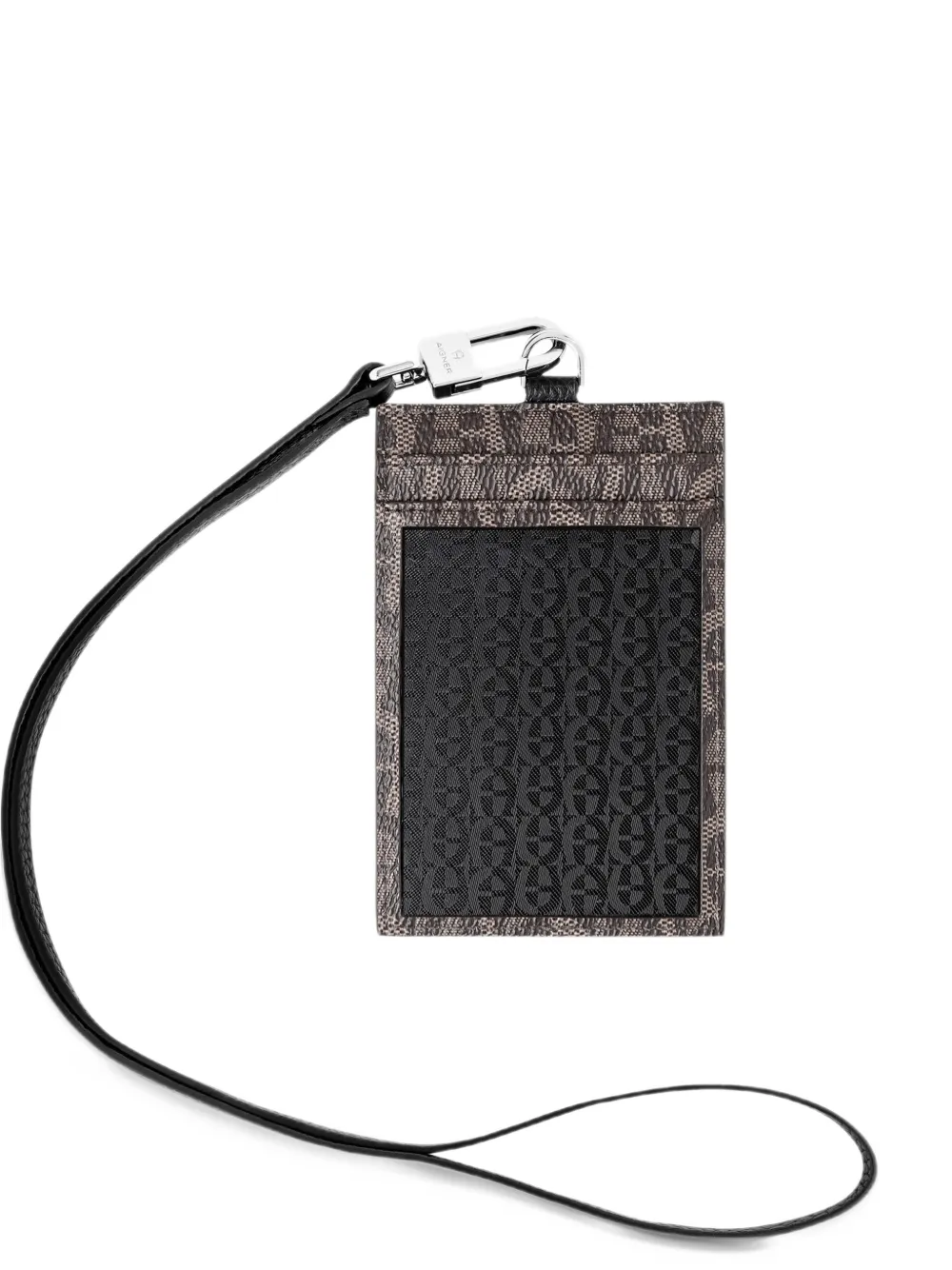 AIGNER monogram-print cardholder - Marrone