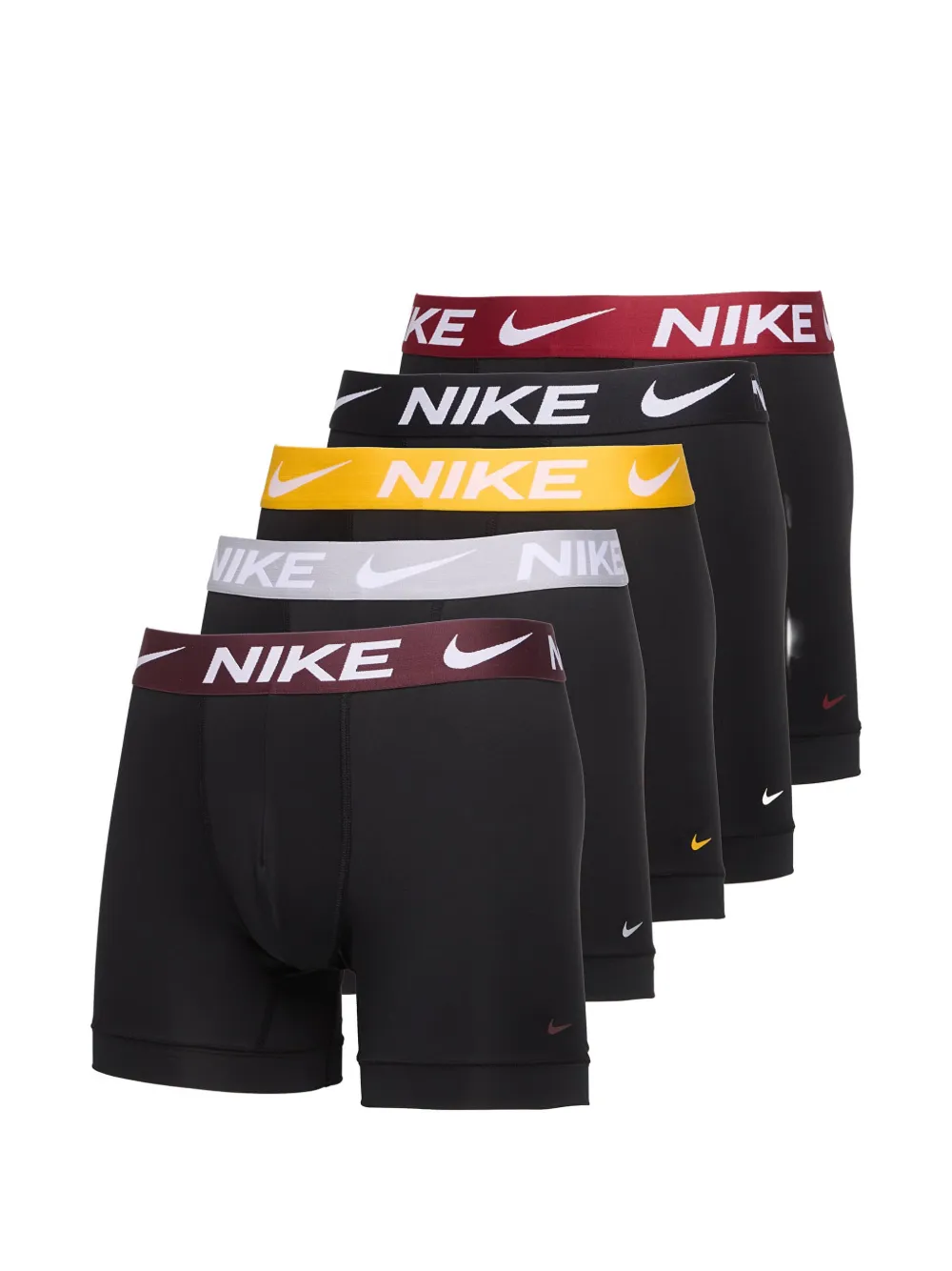 Nike logo-waistband boxer briefs (set of five) Zwart