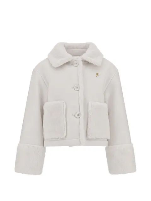 Herno Kids faux-fur trim jacket