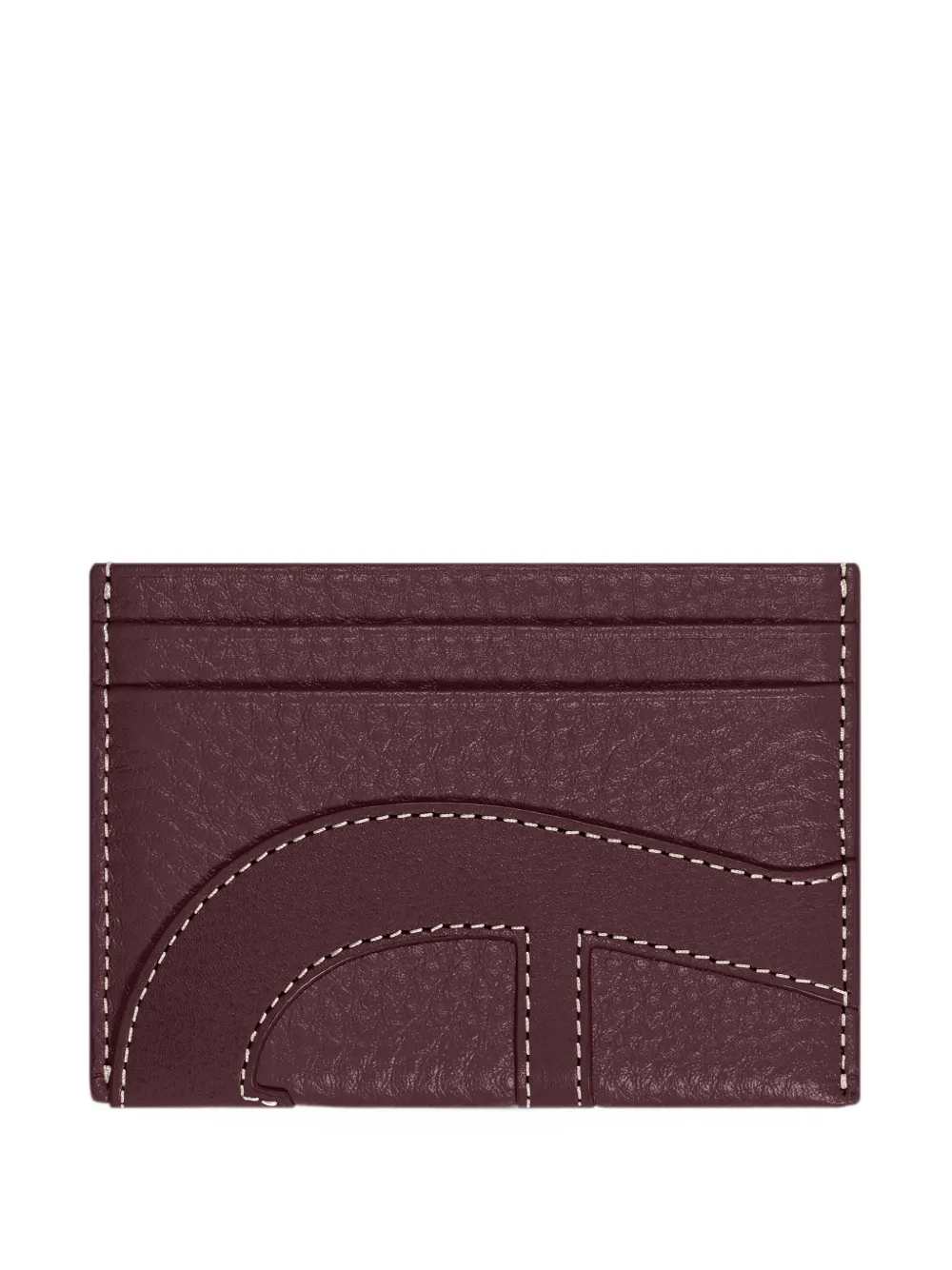 AIGNER Deborah grained-leather cardholder - Rosso