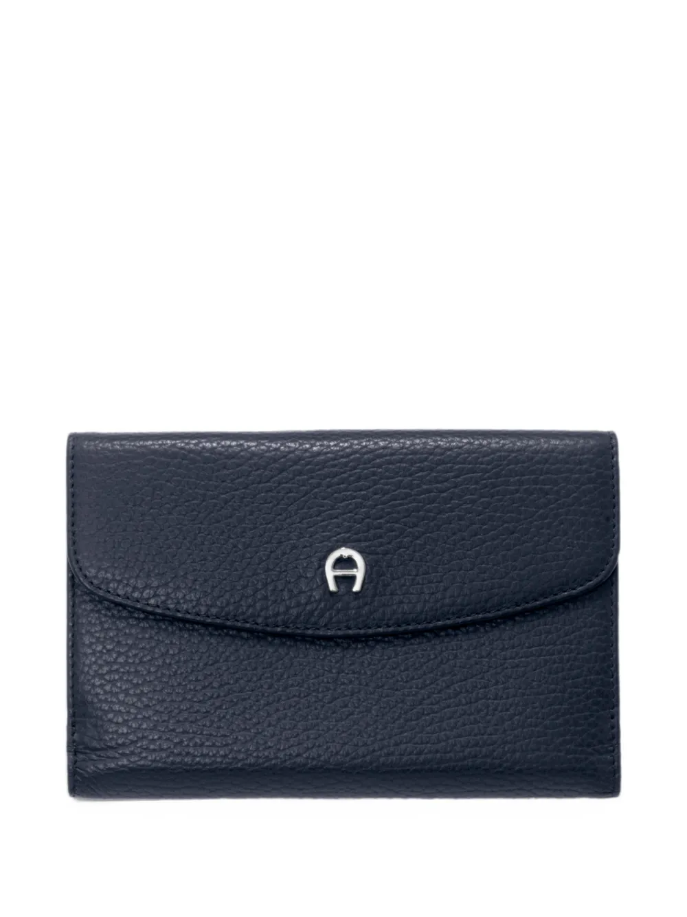 AIGNER logo-plaque pebbled wallet - Blu