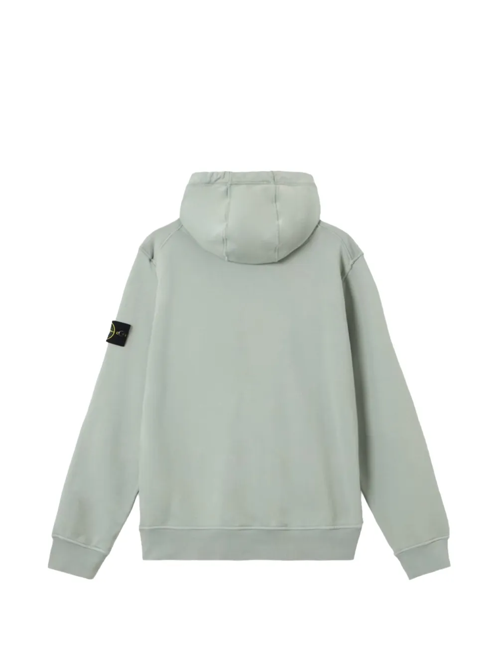 Stone Island 6100061 hoodie met logo-patch en rits Groen