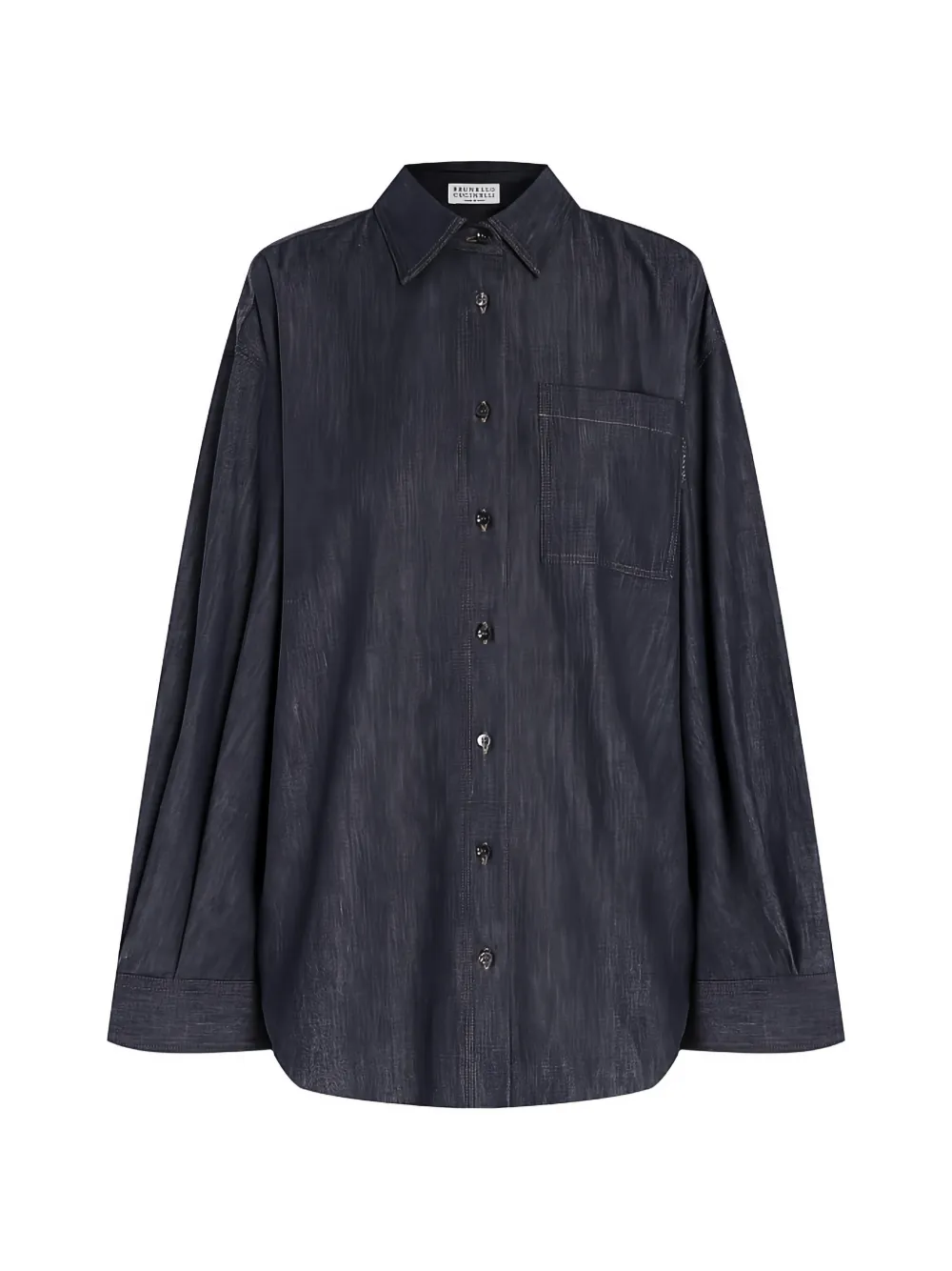 Brunello Cucinelli oversized button-down shirt Blauw