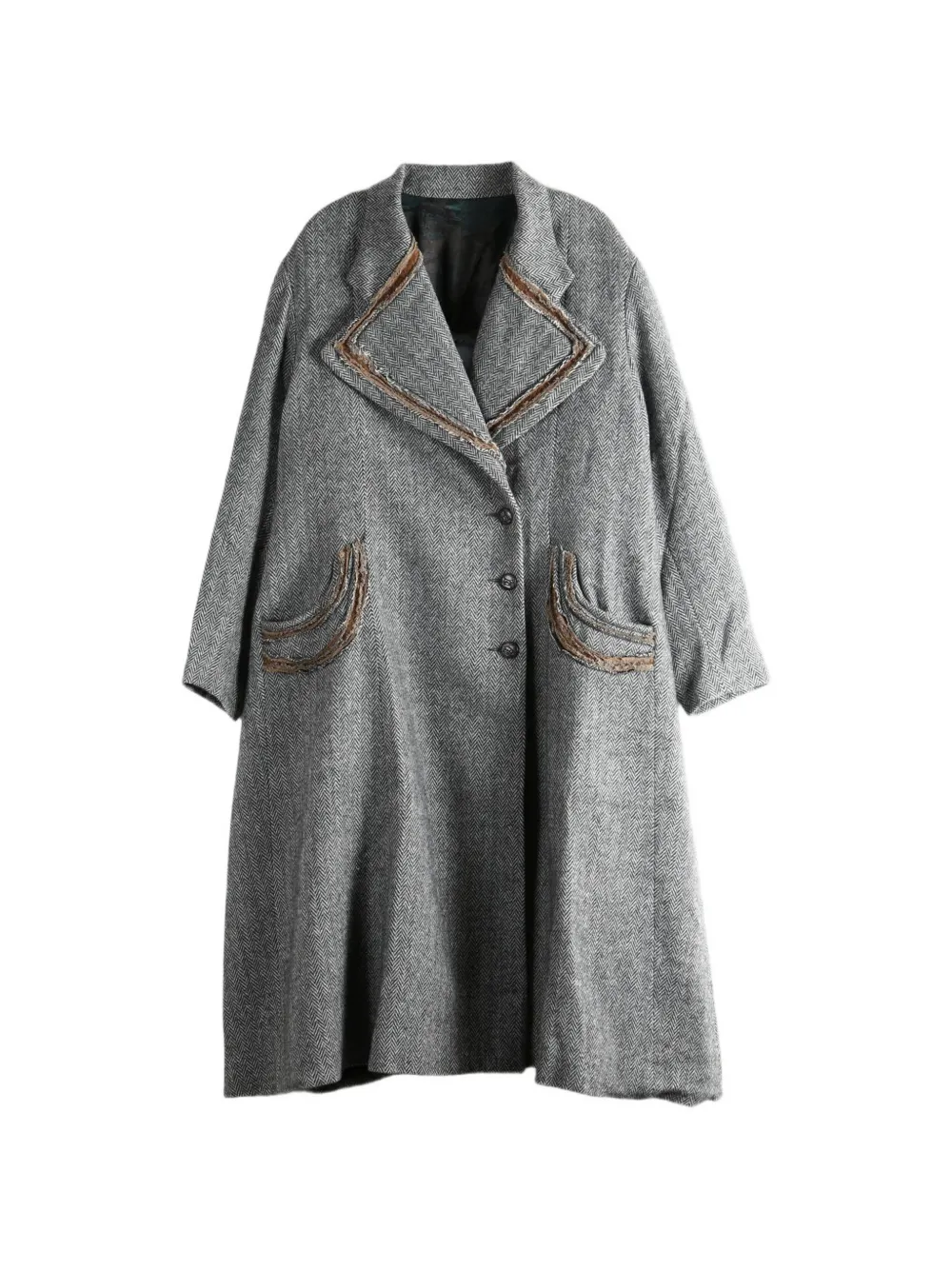 COMMUNS button long coat - Grey