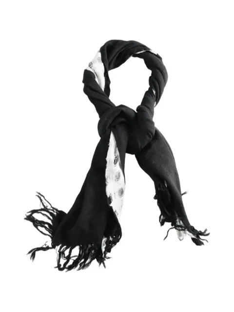 Yohji Yamamoto distressed fringed scarf