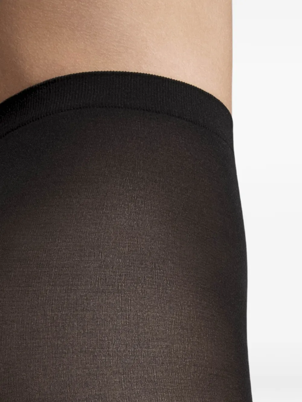 Wolford 50 opaque knitted-waistband tights Zwart