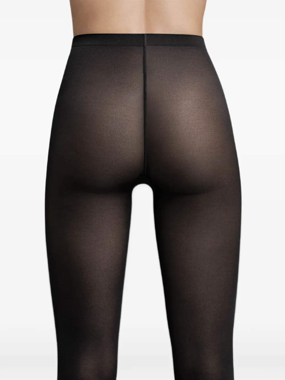 Wolford 50 opaque knitted-waistband tights Zwart