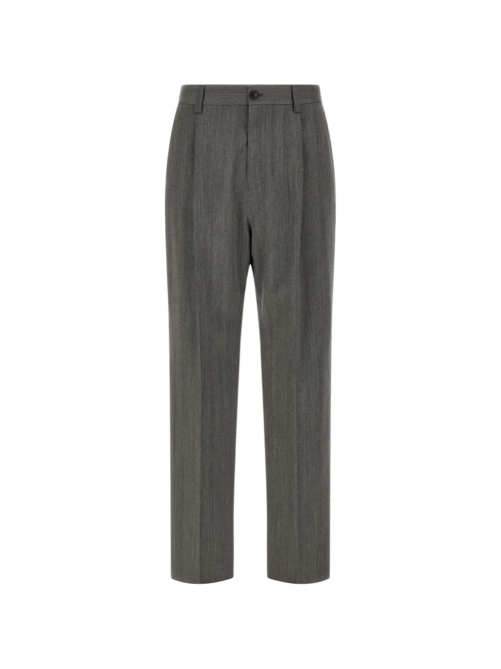 Valentino Garavani mélange-finish pleated trousers - Grigio