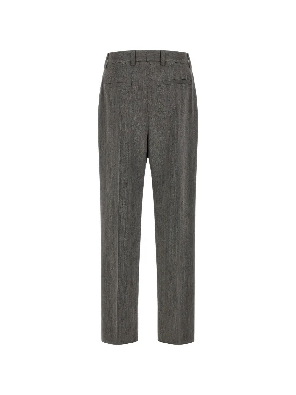 Valentino Garavani mélange-finish pleated trousers Grijs